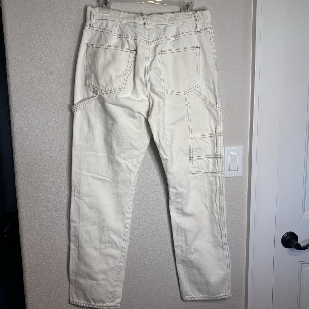 Frame Le Slouch Women's Ivory Cargo Jeans Size 28 - Picture 9 of 16